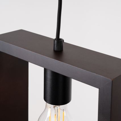 Chandelier on a string ARIES 1xE27/15W/230V beech/wenge