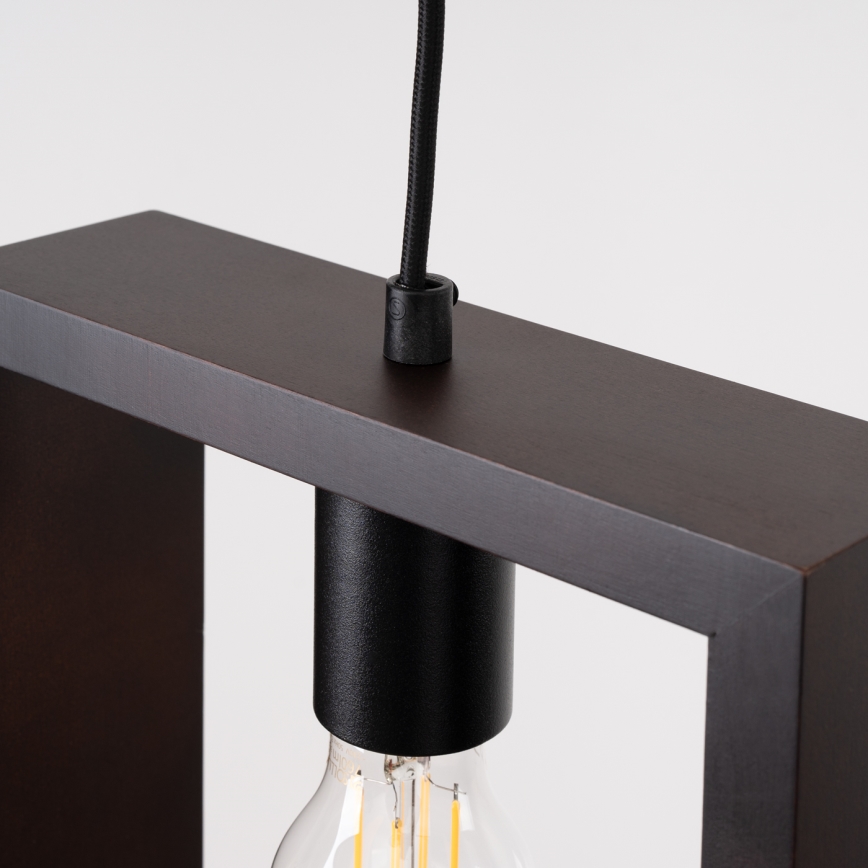 Chandelier on a string ARIES 1xE27/15W/230V beech/wenge