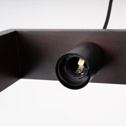 Chandelier on a string ARIES 1xE27/15W/230V beech/wenge