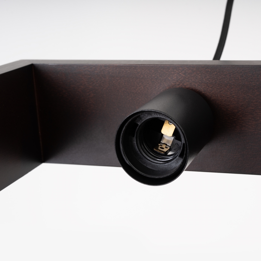Chandelier on a string ARIES 1xE27/15W/230V beech/wenge
