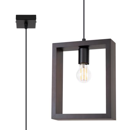 Chandelier on a string ARIES 1xE27/15W/230V beech/wenge