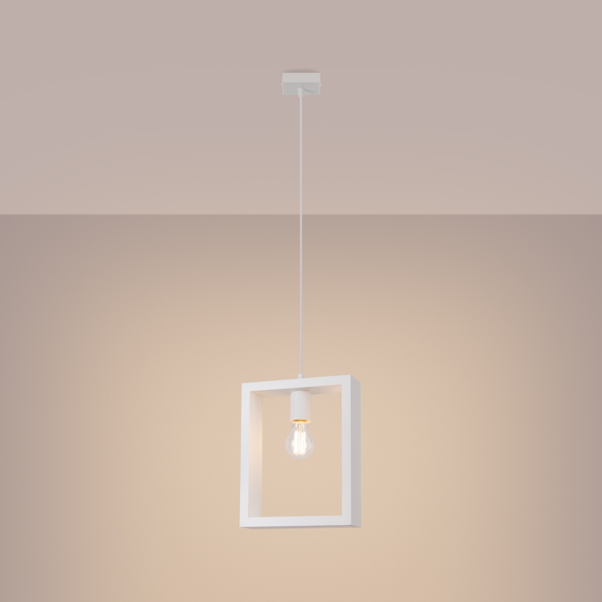 Chandelier on a string ARIES 1xE27/15W/230V beech/white