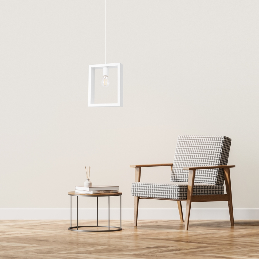 Chandelier on a string ARIES 1xE27/15W/230V beech/white