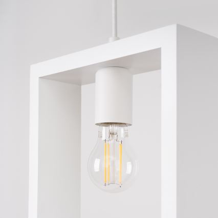 Chandelier on a string ARIES 1xE27/15W/230V beech/white