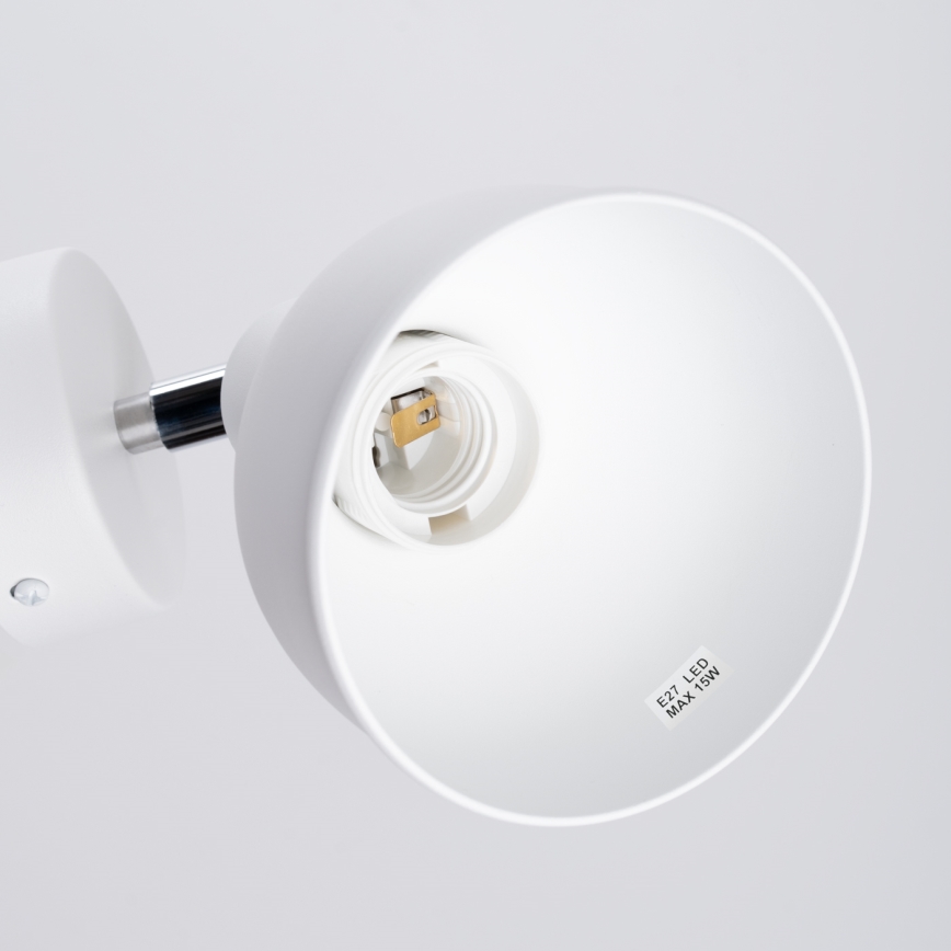 Wall spotlight ELBA 1xE27/15W/230V white