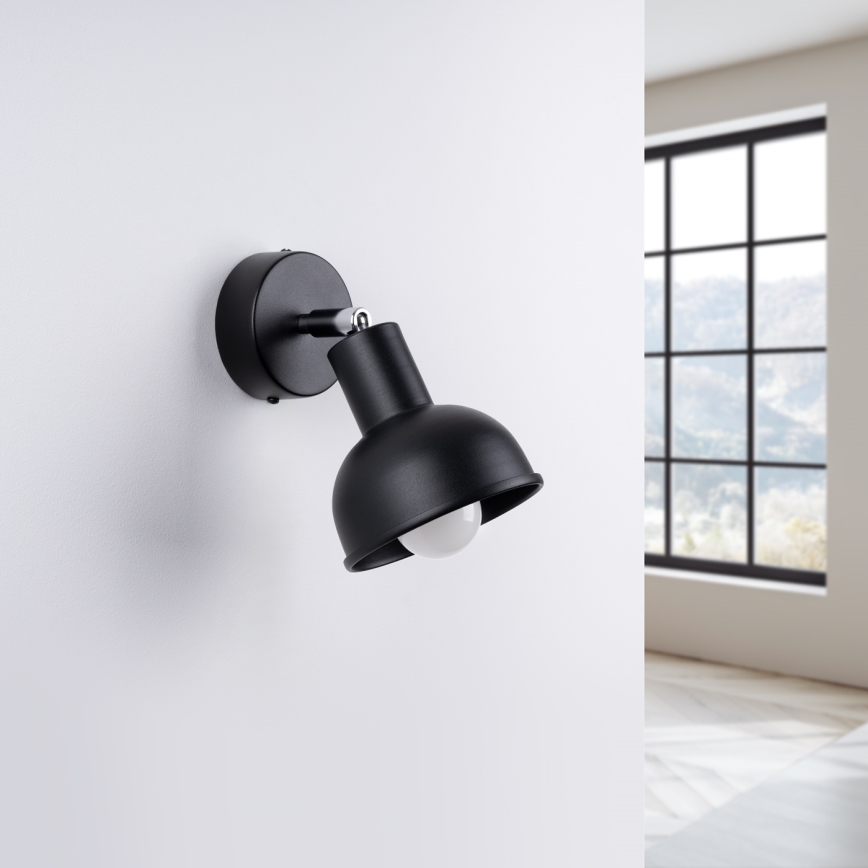 Wall spotlight ELBA 1xE27/15W/230V black