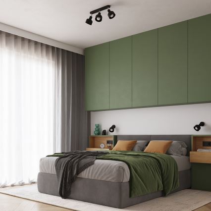 Wall spotlight ELBA 1xE27/15W/230V black