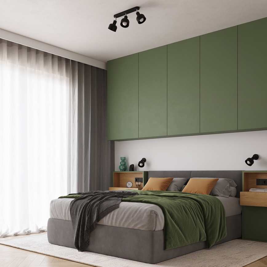 Wall spotlight ELBA 1xE27/15W/230V black