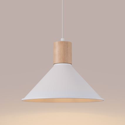 Chandelier on a string JAGA 1xE27/15W/230V d. 30 cm white