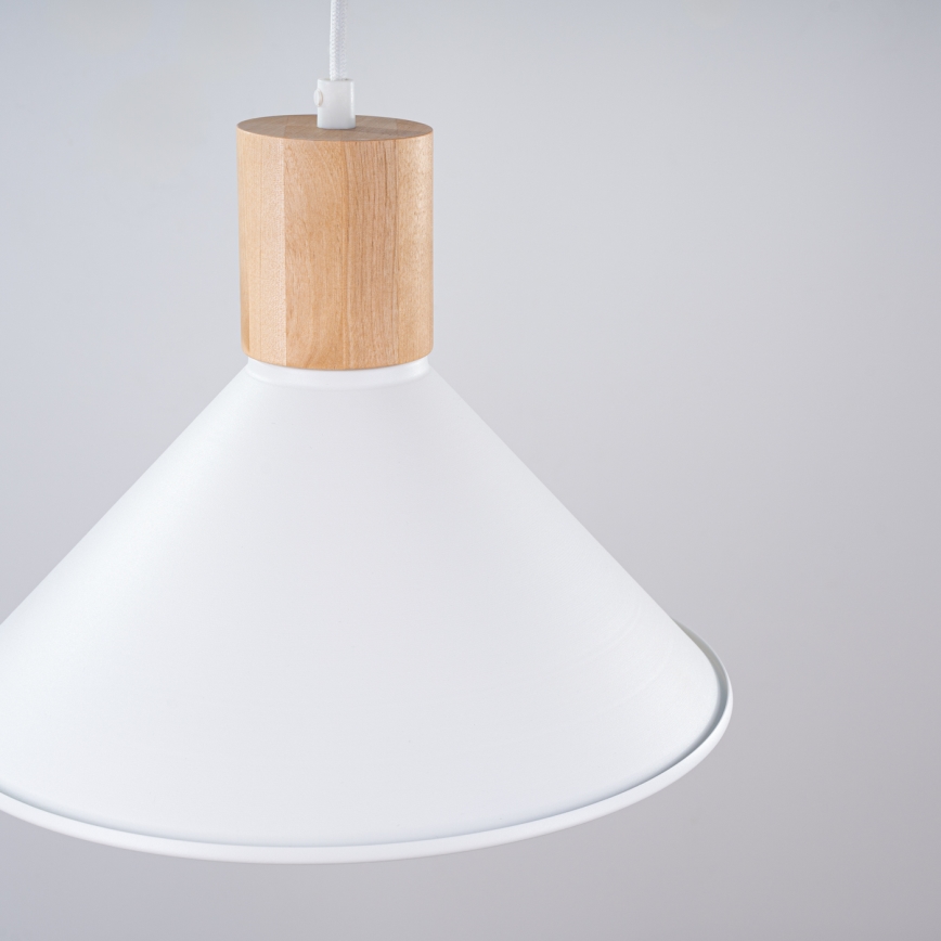 Chandelier on a string JAGA 1xE27/15W/230V d. 30 cm white
