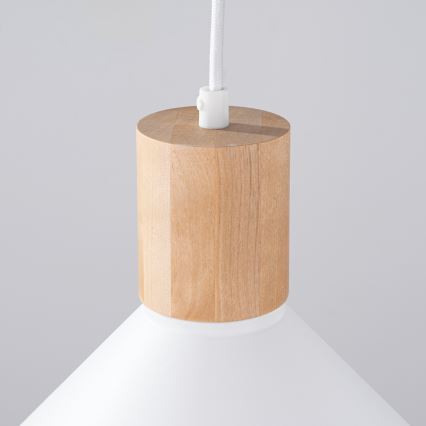 Chandelier on a string JAGA 1xE27/15W/230V d. 30 cm white