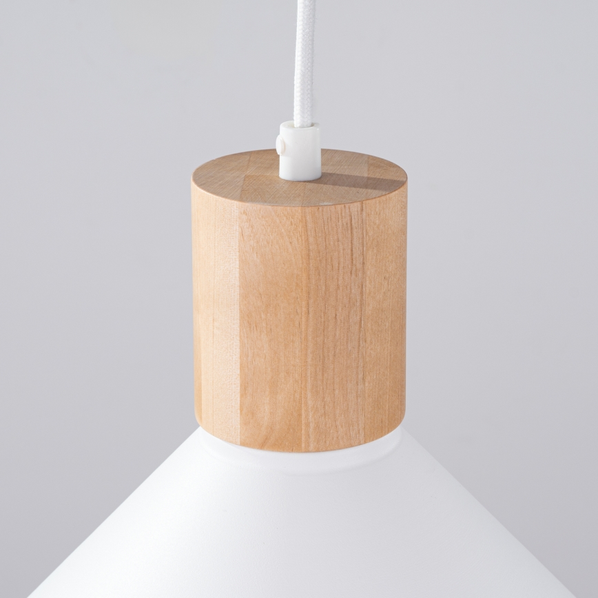 Chandelier on a string JAGA 1xE27/15W/230V d. 30 cm white