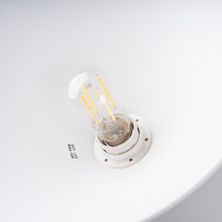 Chandelier on a string JAGA 1xE27/15W/230V d. 30 cm white