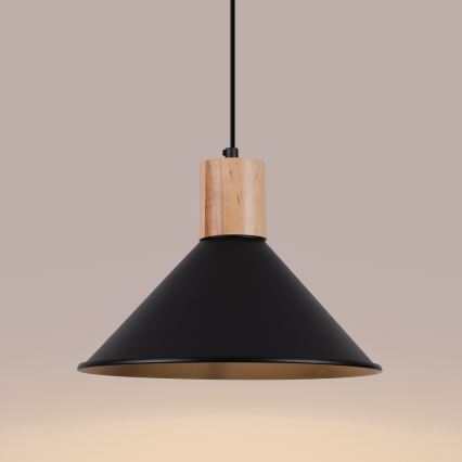 Chandelier on a string JAGA 1xE27/15W/230V d. 30 cm black
