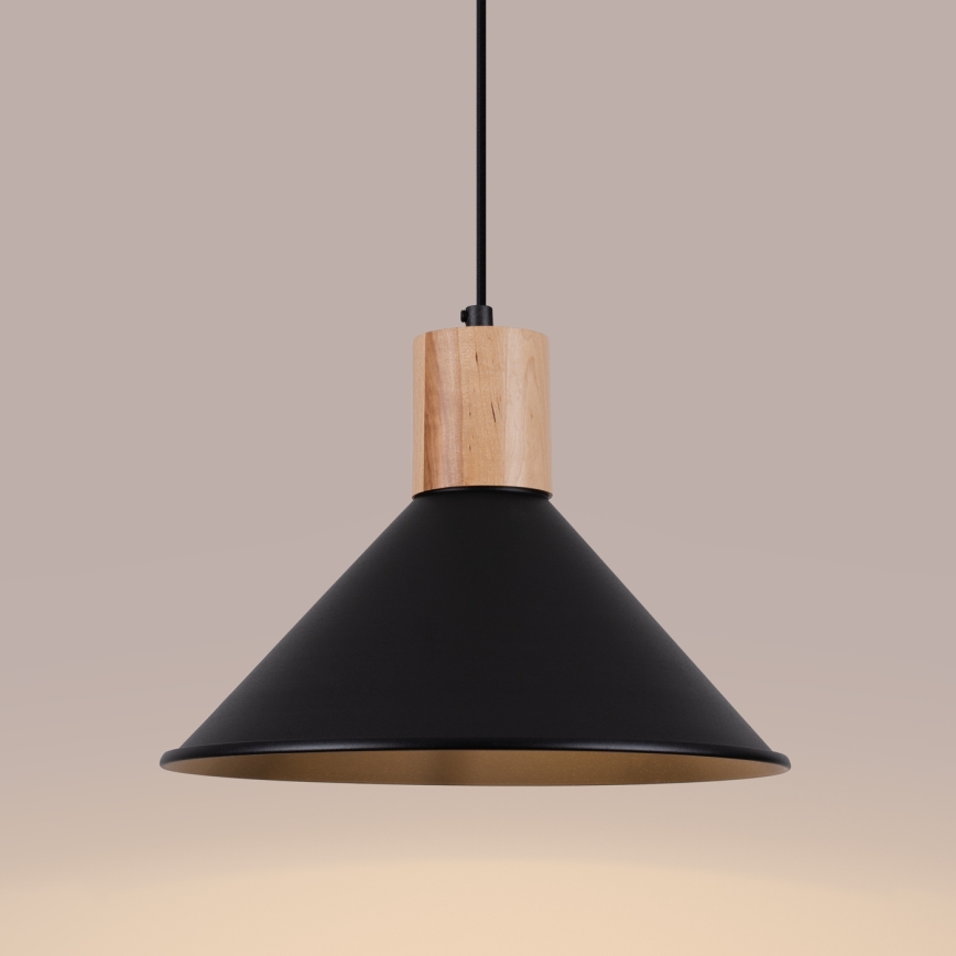 Chandelier on a string JAGA 1xE27/15W/230V d. 30 cm black