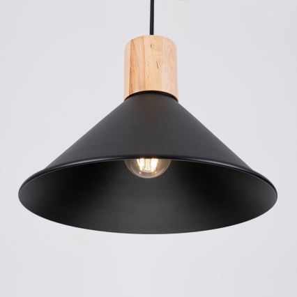 Chandelier on a string JAGA 1xE27/15W/230V d. 30 cm black