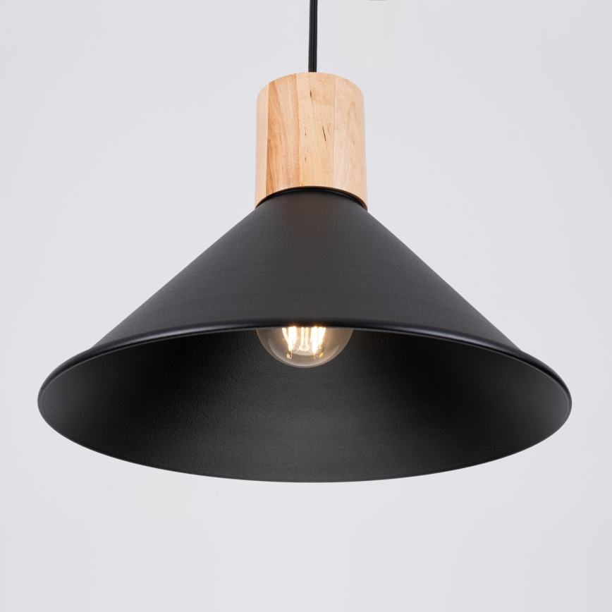 Chandelier on a string JAGA 1xE27/15W/230V d. 30 cm black