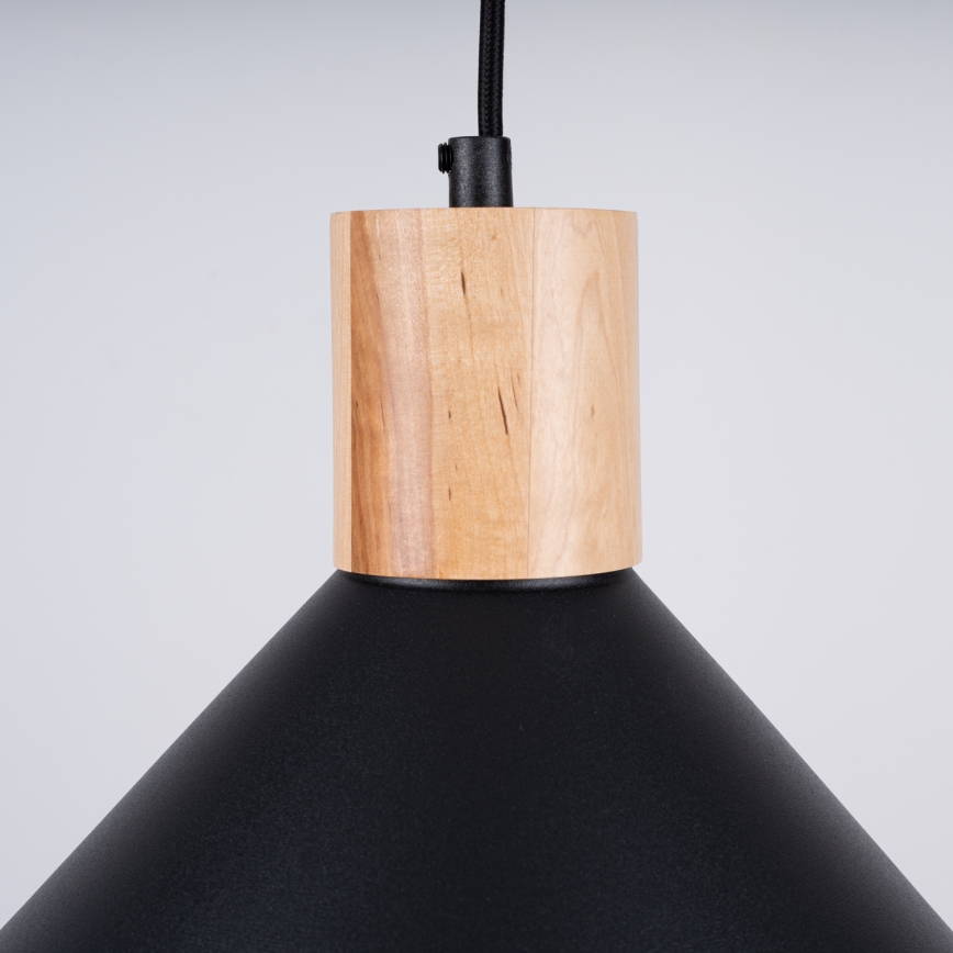 Chandelier on a string JAGA 1xE27/15W/230V d. 30 cm black