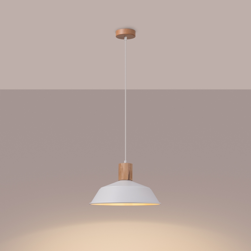 Chandelier on a string FANO 1xE27/15W/230V d. 34 cm white