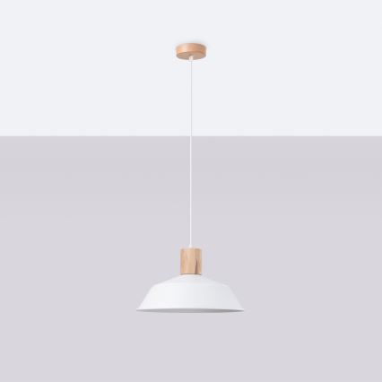 Chandelier on a string FANO 1xE27/15W/230V d. 34 cm white