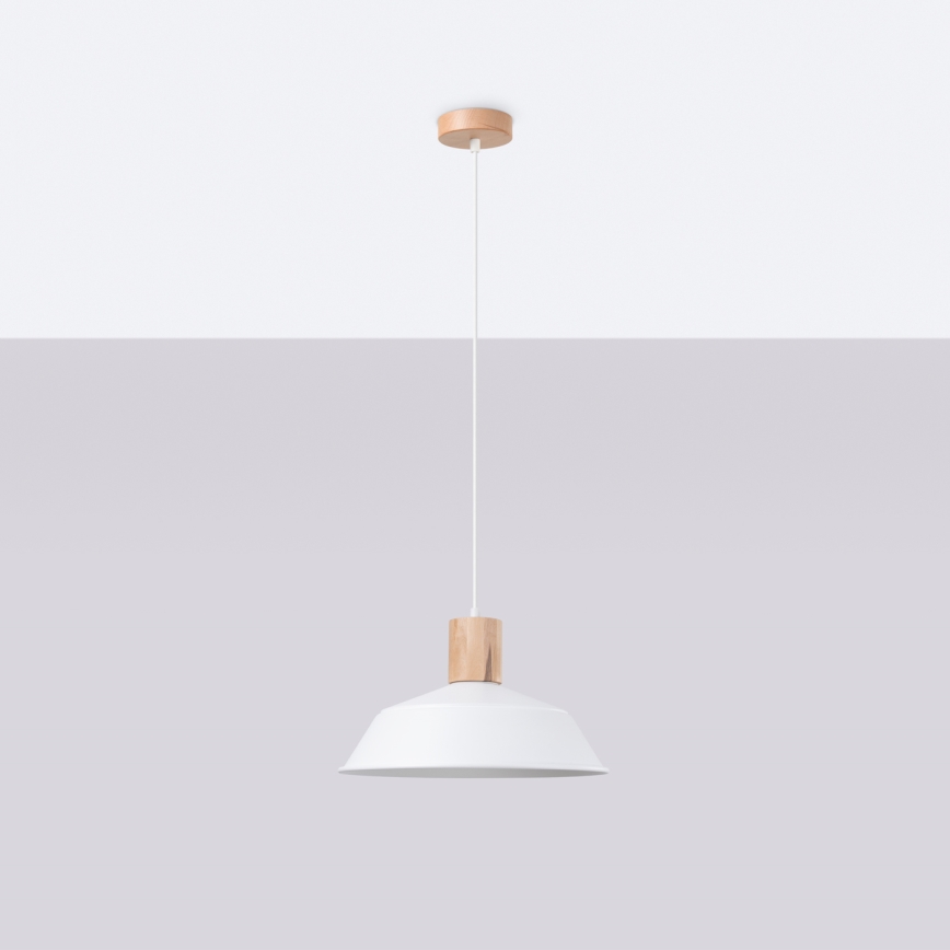 Chandelier on a string FANO 1xE27/15W/230V d. 34 cm white