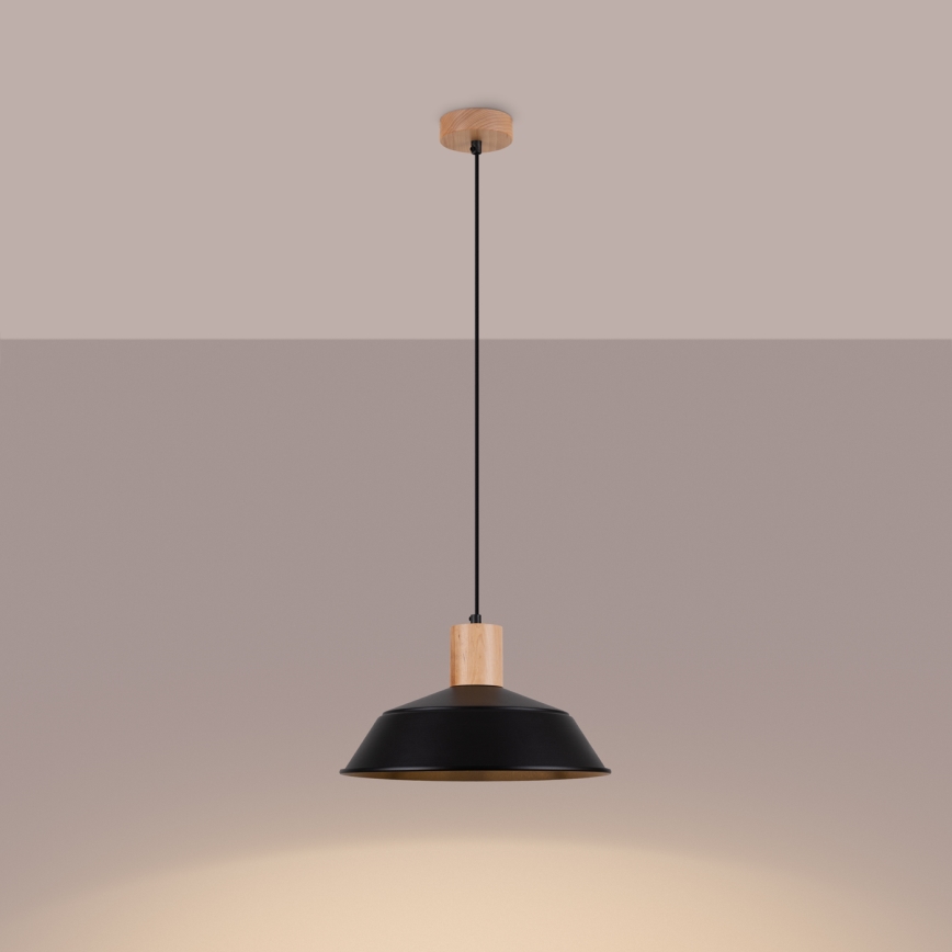 Chandelier on a string FANO 1xE27/15W/230V d. 34 cm black