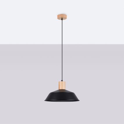 Chandelier on a string FANO 1xE27/15W/230V d. 34 cm black
