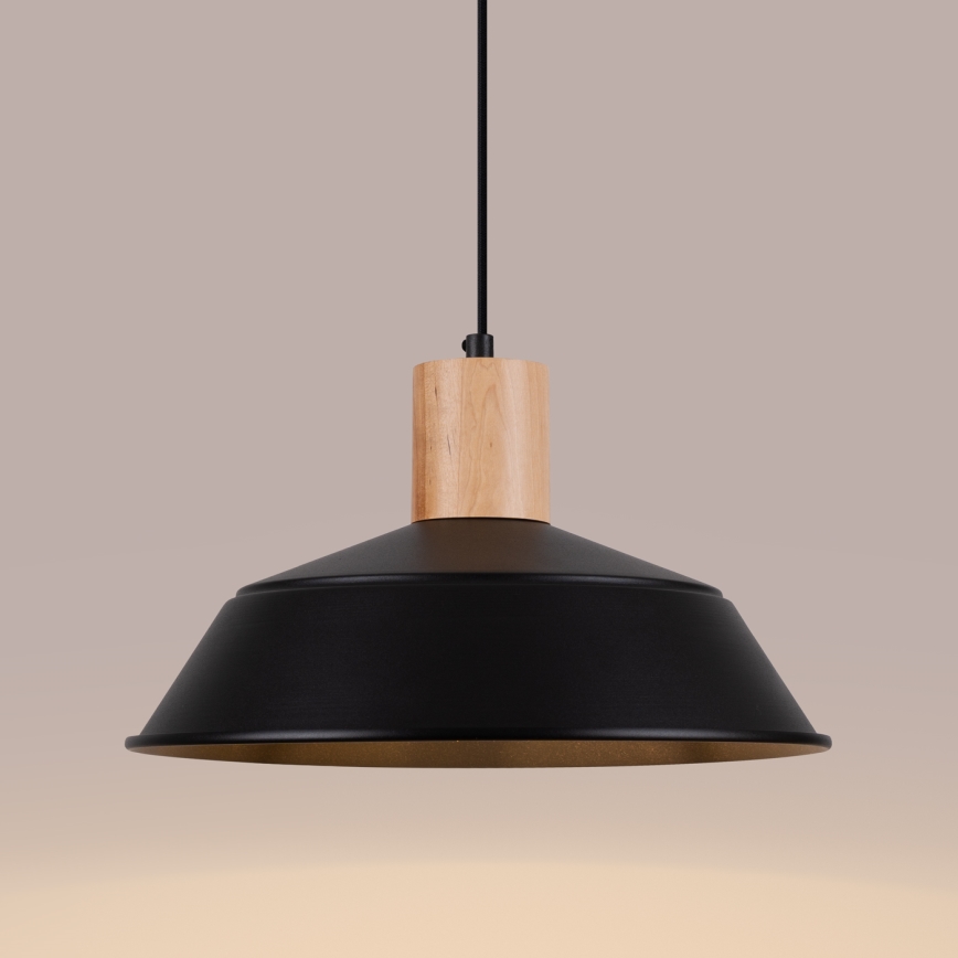 Chandelier on a string FANO 1xE27/15W/230V d. 34 cm black