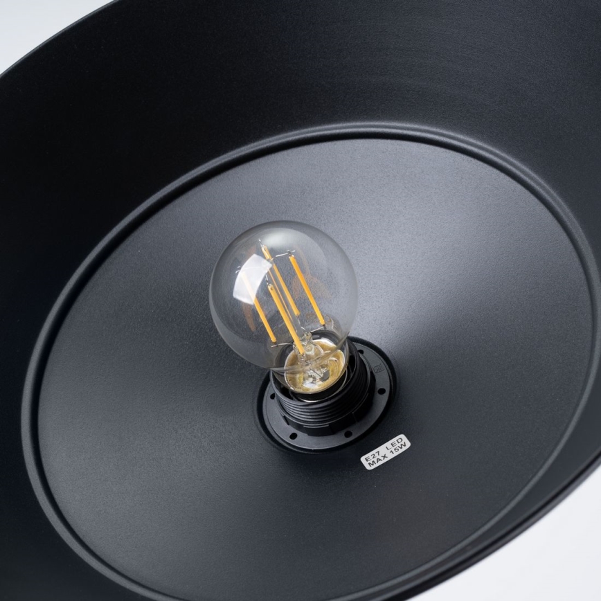Chandelier on a string FANO 1xE27/15W/230V d. 34 cm black