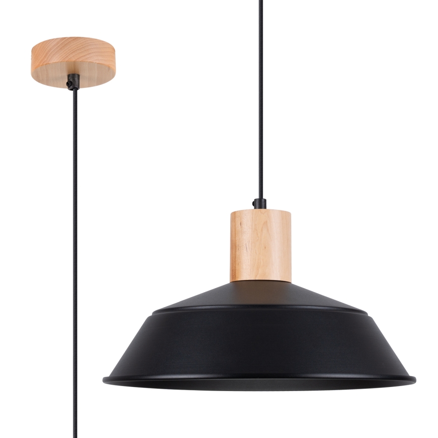 Chandelier on a string FANO 1xE27/15W/230V d. 34 cm black