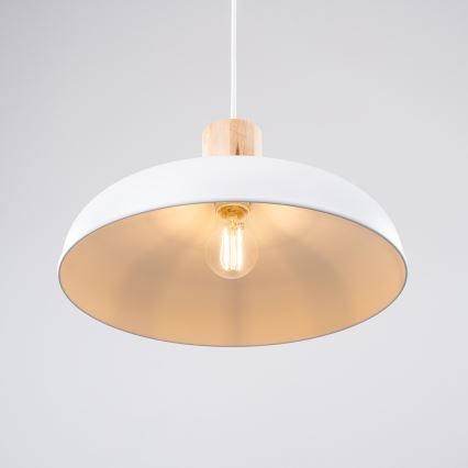 Chandelier on a string INDY 1xE27/15W/230V d. 38 cm white