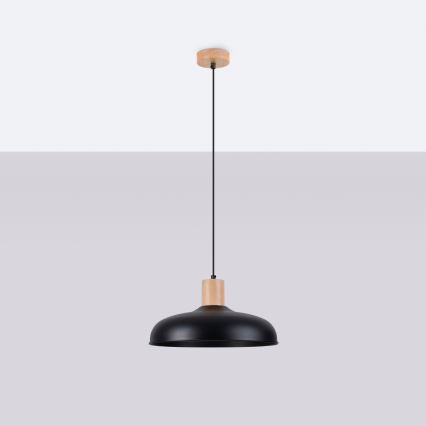 Chandelier on a string INDY 1xE27/15W/230V d. 38 cm black
