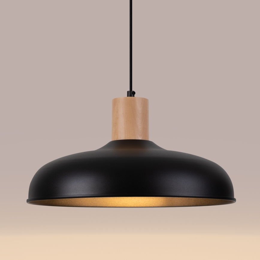 Chandelier on a string INDY 1xE27/15W/230V d. 38 cm black