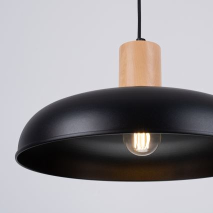 Chandelier on a string INDY 1xE27/15W/230V d. 38 cm black