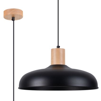 Chandelier on a string INDY 1xE27/15W/230V d. 38 cm black