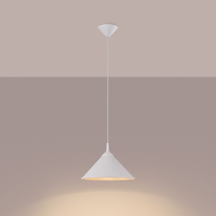 Chandelier on a string ZUMA 1xE27/15W/230V d. 30 cm white