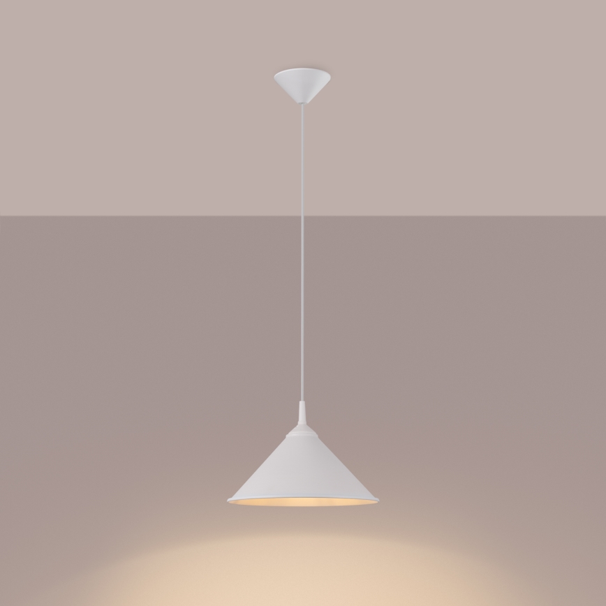 Chandelier on a string ZUMA 1xE27/15W/230V d. 30 cm white