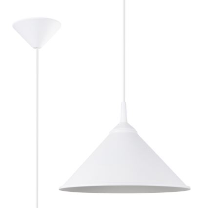 Chandelier on a string ZUMA 1xE27/15W/230V d. 30 cm white