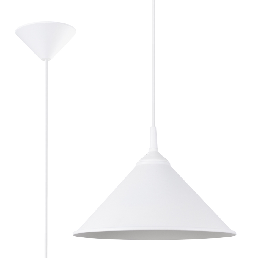 Chandelier on a string ZUMA 1xE27/15W/230V d. 30 cm white