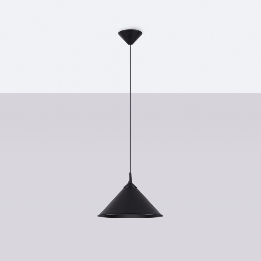 Chandelier on a string ZUMA 1xE27/15W/230V d. 30 cm black