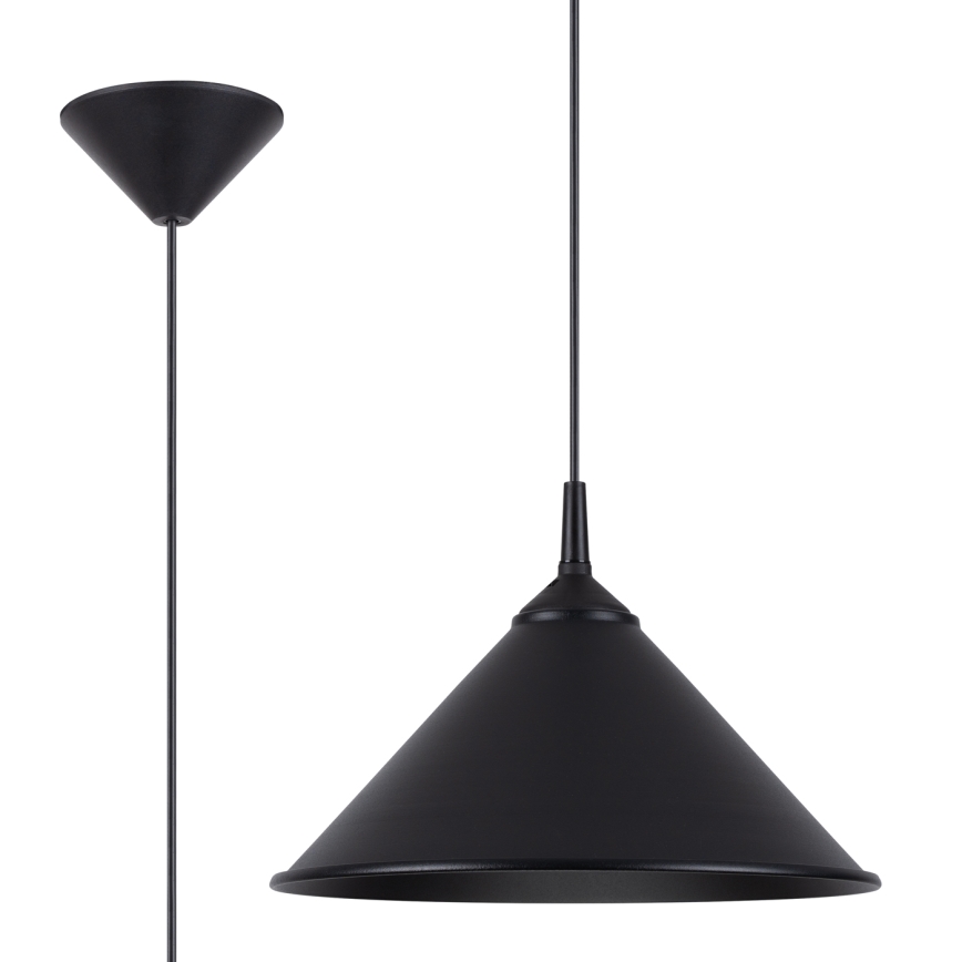 Chandelier on a string ZUMA 1xE27/15W/230V d. 30 cm black