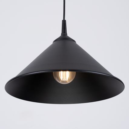 Chandelier on a string ZUMA 1xE27/15W/230V d. 30 cm black