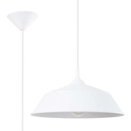 Chandelier on a string FRIKA 1xE27/15W/230V d. 34 cm white