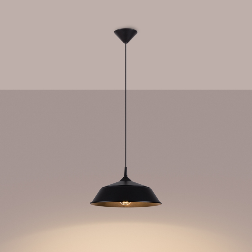 Chandelier on a string FRIKA 1xE27/15W/230V d. 34 cm black