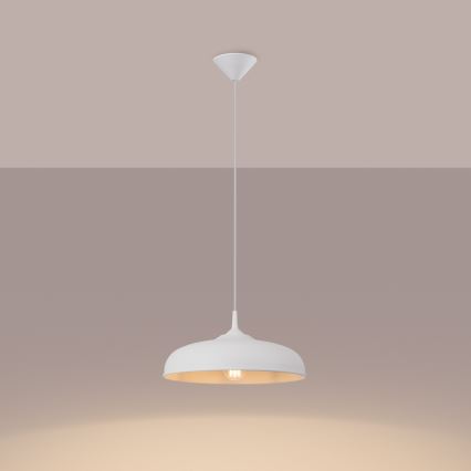 Chandelier on a string GINA 1xE27/15W/230V d. 38 cm white