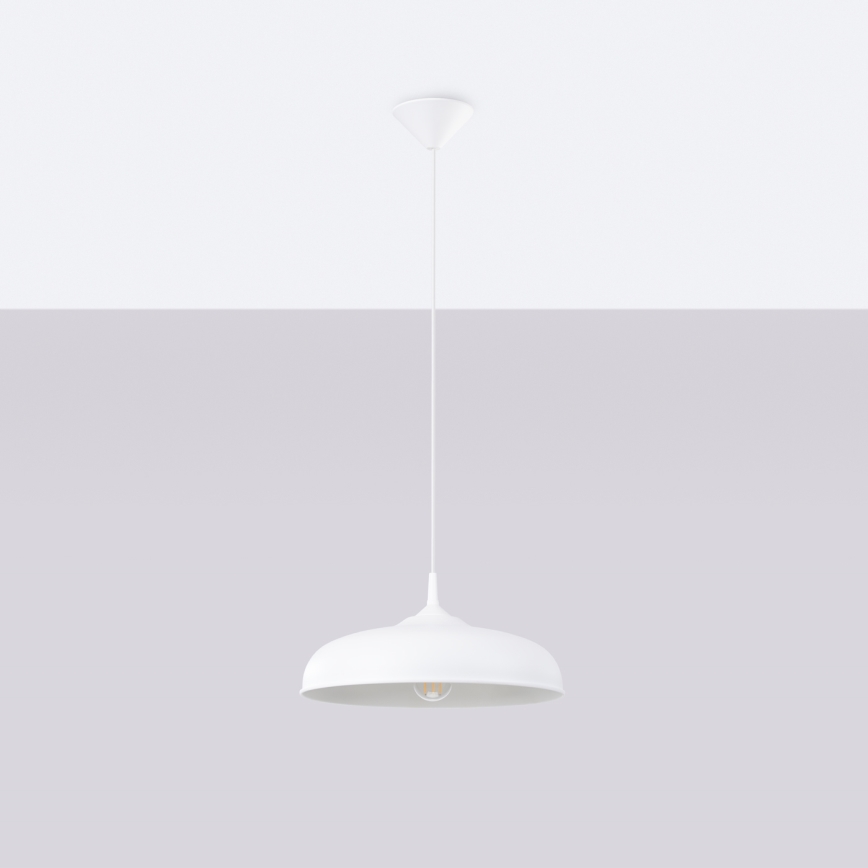 Chandelier on a string GINA 1xE27/15W/230V d. 38 cm white