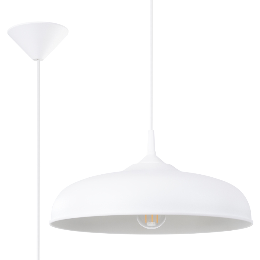 Chandelier on a string GINA 1xE27/15W/230V d. 38 cm white