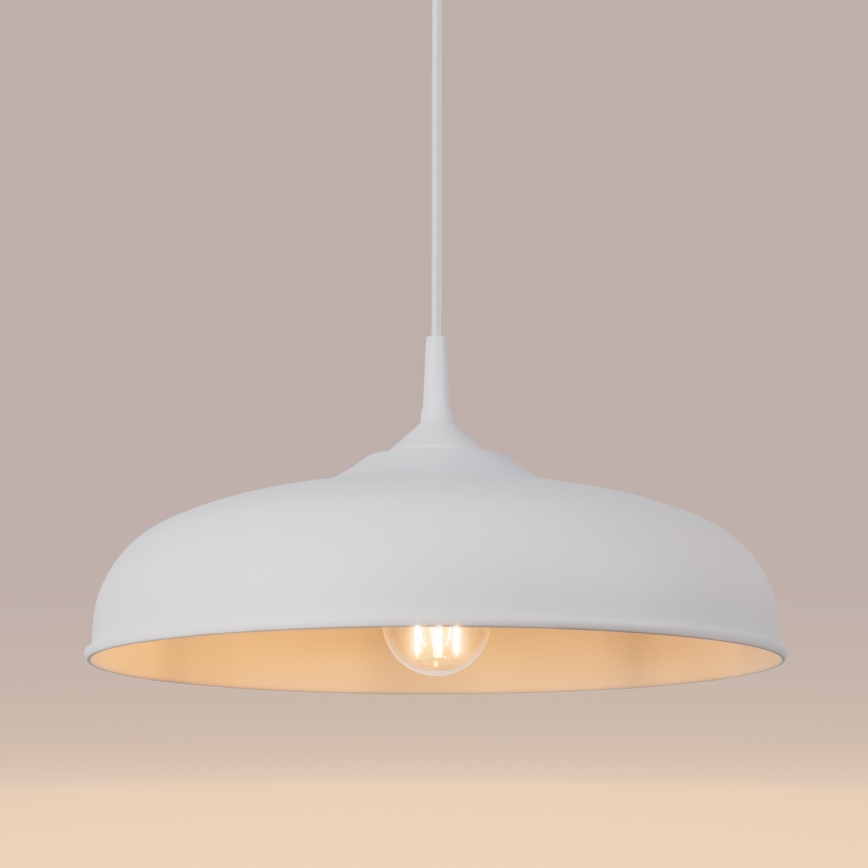 Chandelier on a string GINA 1xE27/15W/230V d. 38 cm white