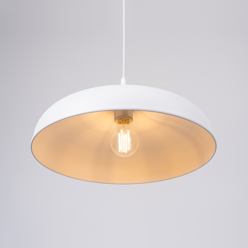 Chandelier on a string GINA 1xE27/15W/230V d. 38 cm white