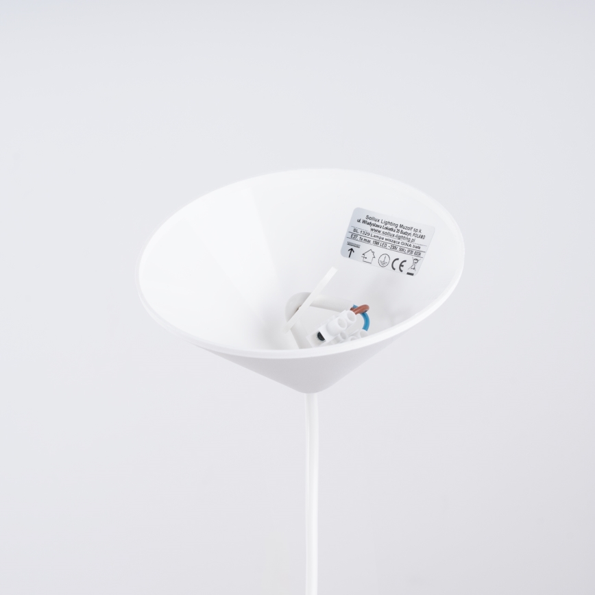 Chandelier on a string GINA 1xE27/15W/230V d. 38 cm white
